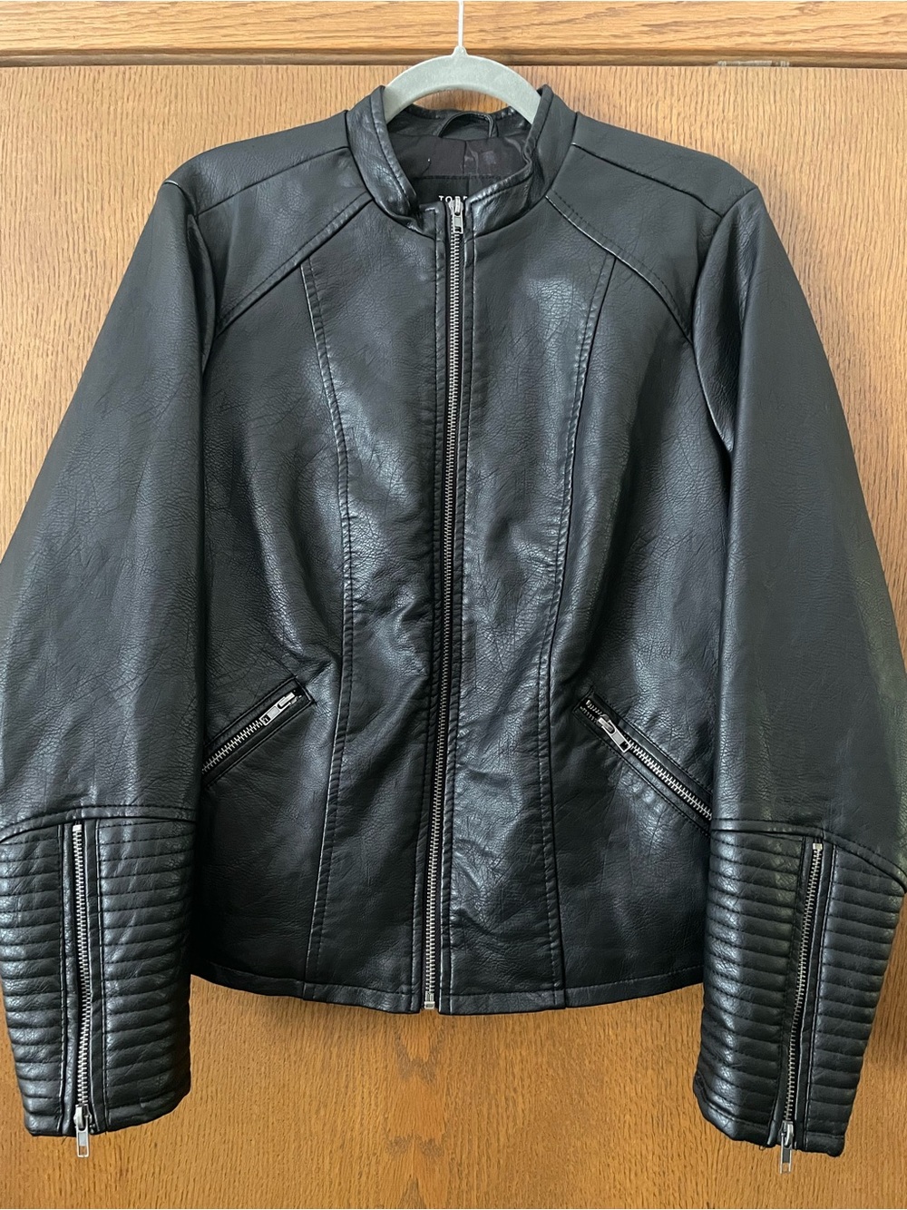 torrid Black Faux Leather Zip-Front Moto Jacket D63